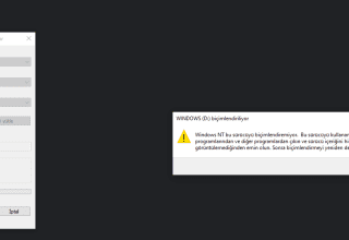 Windows NT Bu Sürücüyü Biçimlendiremiyor Hatası ve Çözümleri 2024