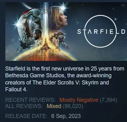 Starfield Hayranları Ücretli Modlar Yüzünden Steam'de Oyunu Yerden Yere Vuruyor