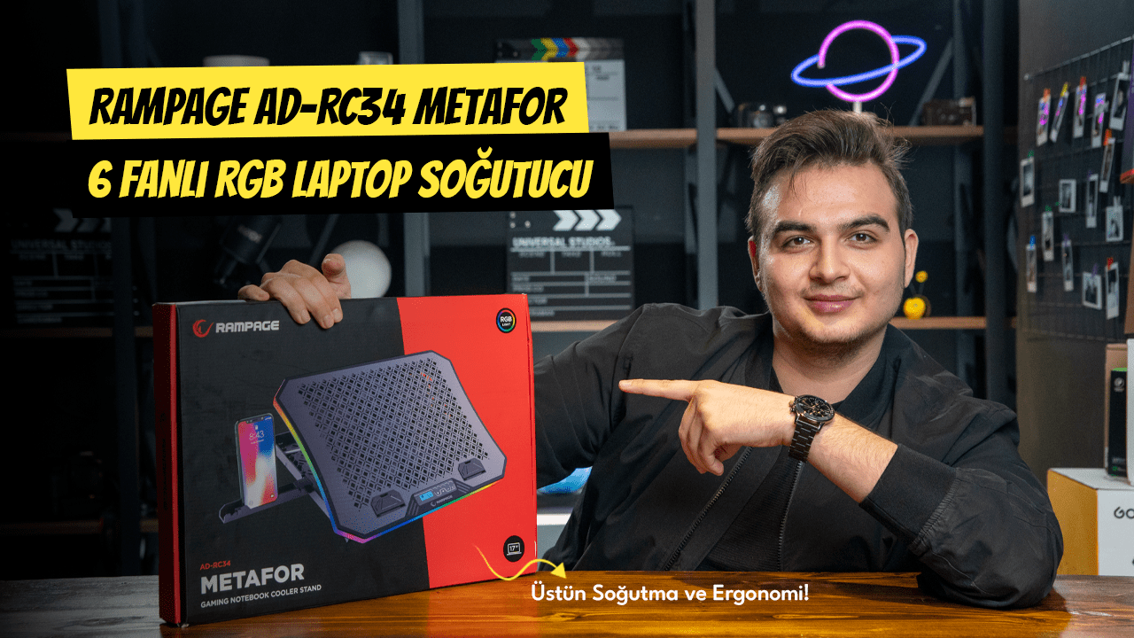 Rampage AD-RC34 Metafor 6 Fanlı RGB Laptop Soğutucuyu İnceledik!