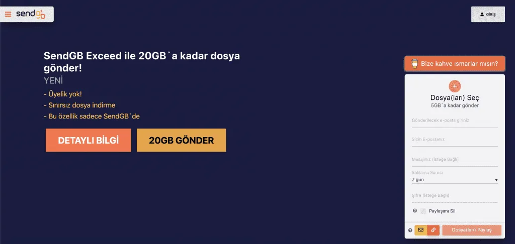 wetransfer dosya gönder